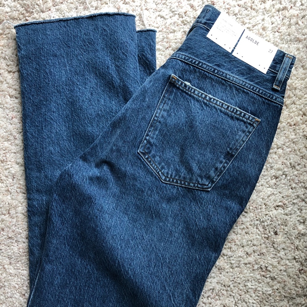 NWT Agolde pinch waist high rise kick in symbol